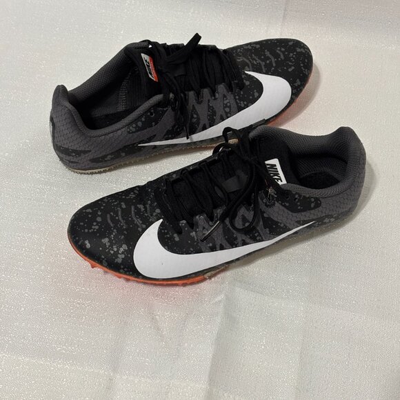 Nike Zoom Rival S 907565-008 Black Gray Paint Splatter Women's 8.5 Racing Cleats - Picture 8 of 16